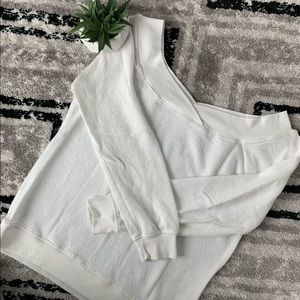 Off the shoulder sweatshirt
